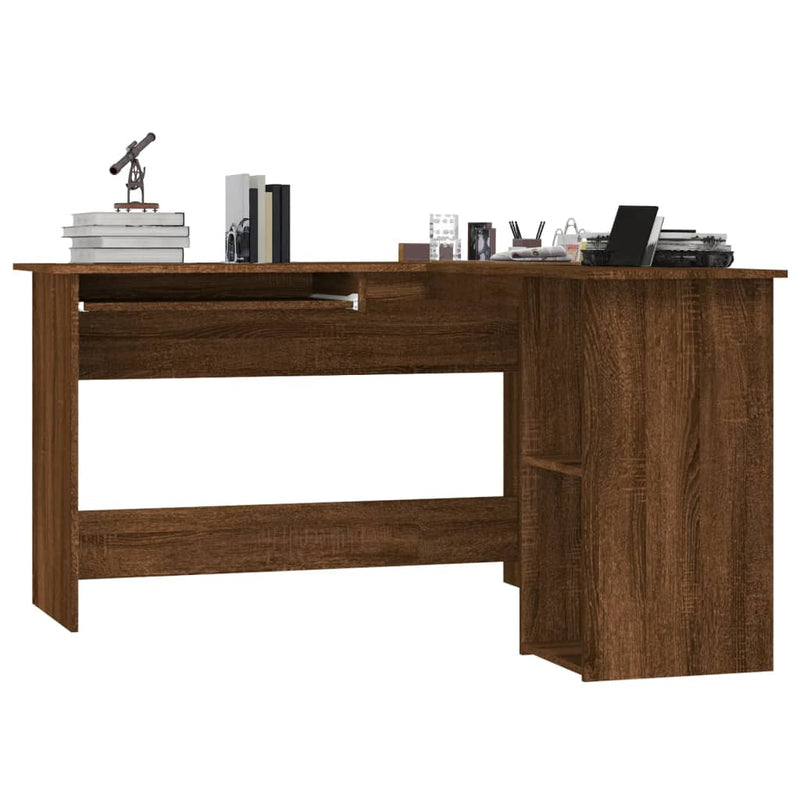 Corner Desk Brown Oak 120x140x75 cm Engineered Wood