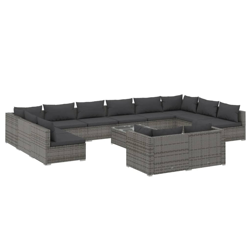 13_Piece_Garden_Lounge_Set_with_Cushions_Grey_Poly_Rattan_IMAGE_2