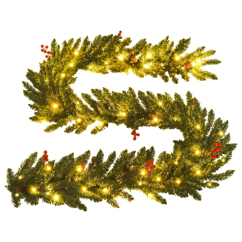 Artificial_Christmas_Trees_2_pcs_with_Wreath,_Garland_and_LEDs_IMAGE_7_