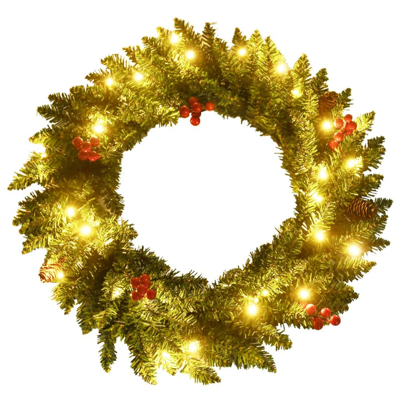 Artificial_Christmas_Trees_2_pcs_with_Wreath,_Garland_and_LEDs_IMAGE_9_