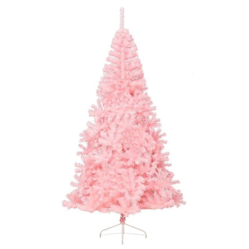Artificial_Half_Christmas_Tree_with_Stand_Pink_240_cm_PVC_IMAGE_4