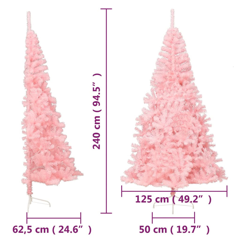 Artificial_Half_Christmas_Tree_with_Stand_Pink_240_cm_PVC_IMAGE_9