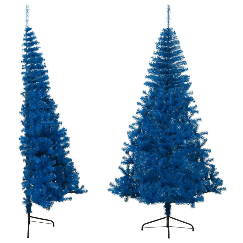 Artificial_Half_Christmas_Tree_with_Stand_Blue_240_cm_PVC_IMAGE_2