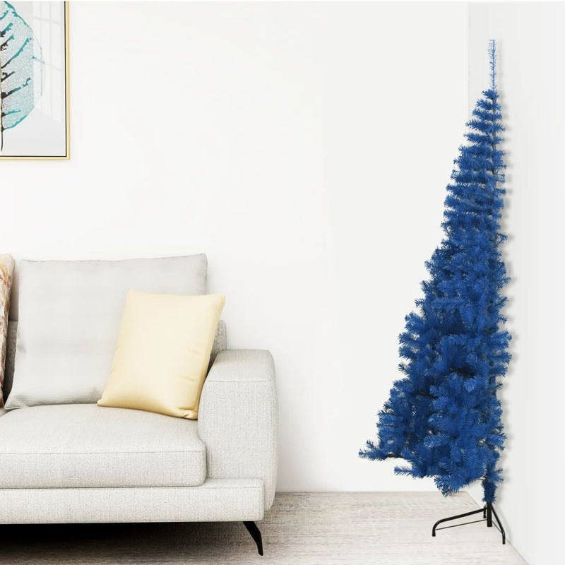 Artificial_Half_Christmas_Tree_with_Stand_Blue_240_cm_PVC_IMAGE_1