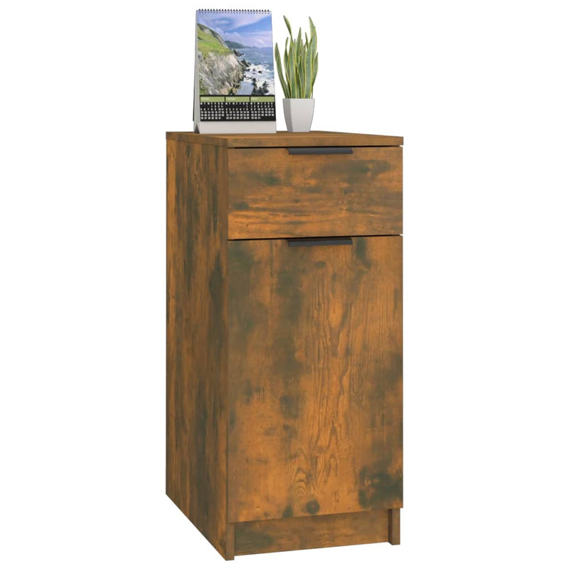 Desk Cabinet Smoked Oak 33.5x50x75 cm Engineered Wood