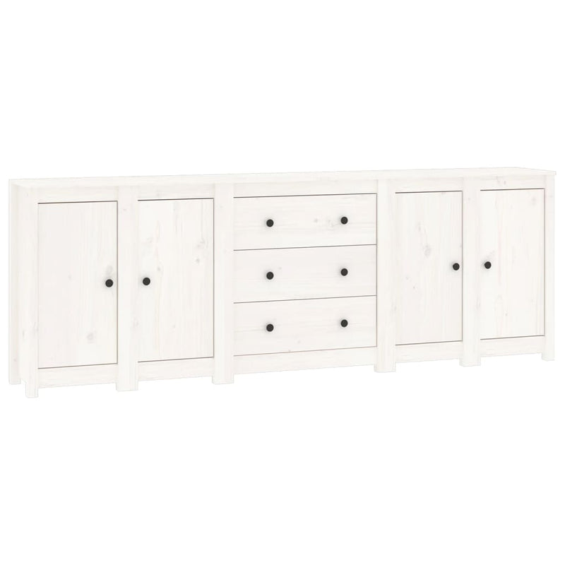 Sideboard_White_230x35x80_cm_Solid_Wood_Pine_IMAGE_2