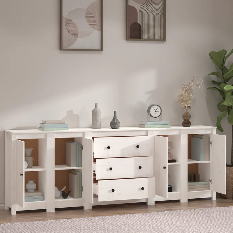 Sideboard_White_230x35x80_cm_Solid_Wood_Pine_IMAGE_3