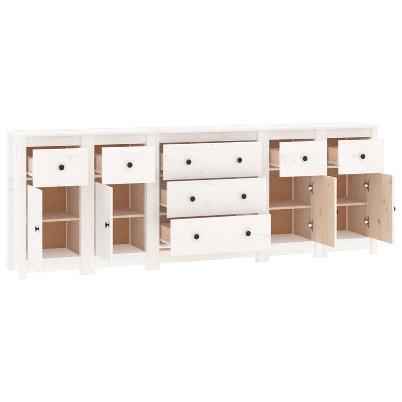Sideboard_White_230x35x80_cm_Solid_Wood_Pine_IMAGE_5