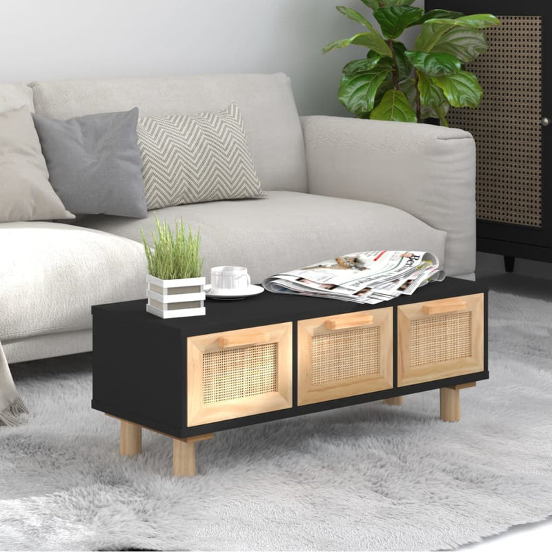 Coffee_Table_Black_80x40x30_cm_Engineered_Wood&Solid_Wood_Pine_IMAGE_1