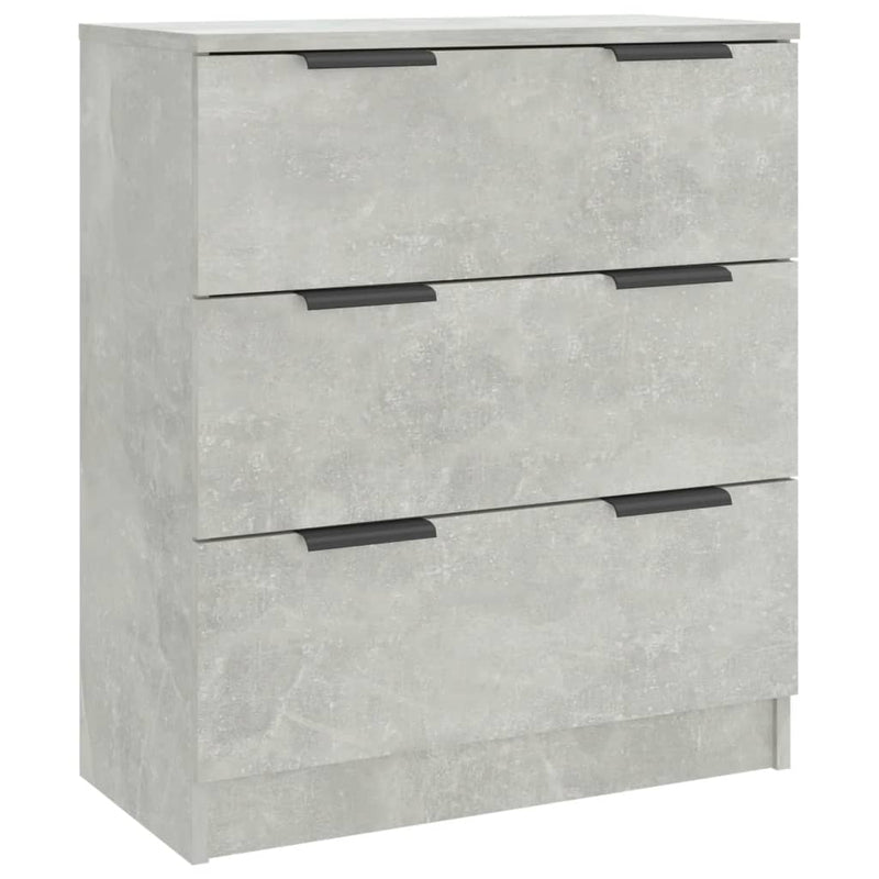 3 Piece Sideboards Concrete Grey Engineered Wood