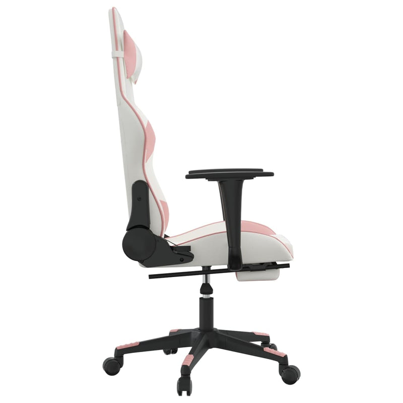 Massage_Gaming_Chair_with_Footrest_White&Pink_Faux_Leather_IMAGE_5_EAN:8720287144717