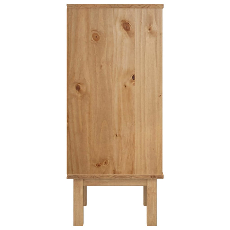 Drawer Cabinet OTTA Brown&White 76.5x39.5x90cm Solid Wood Pine