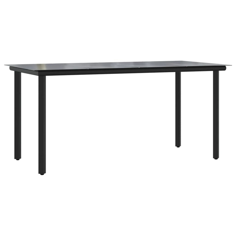 Garden_Dining_Table_Black_160x80x74cm_Steel_and_Tempered_Glass_IMAGE_2