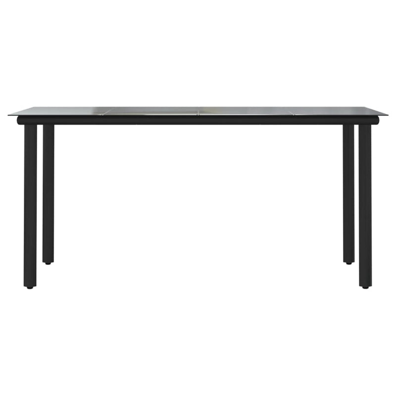 Garden_Dining_Table_Black_160x80x74cm_Steel_and_Tempered_Glass_IMAGE_3