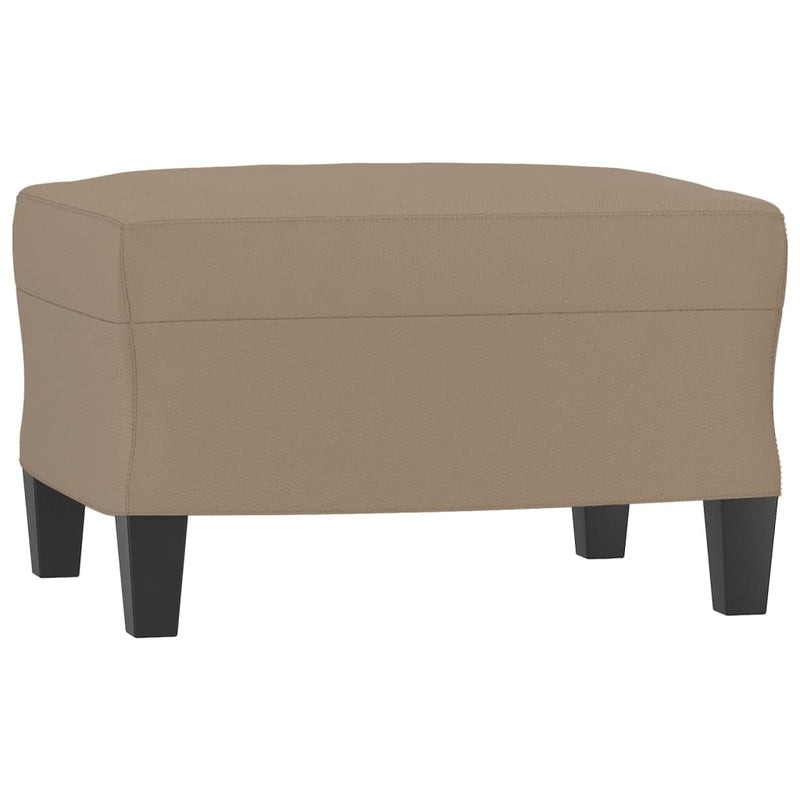 Footstool Cappuccino 60x50x41 cm Faux Leather