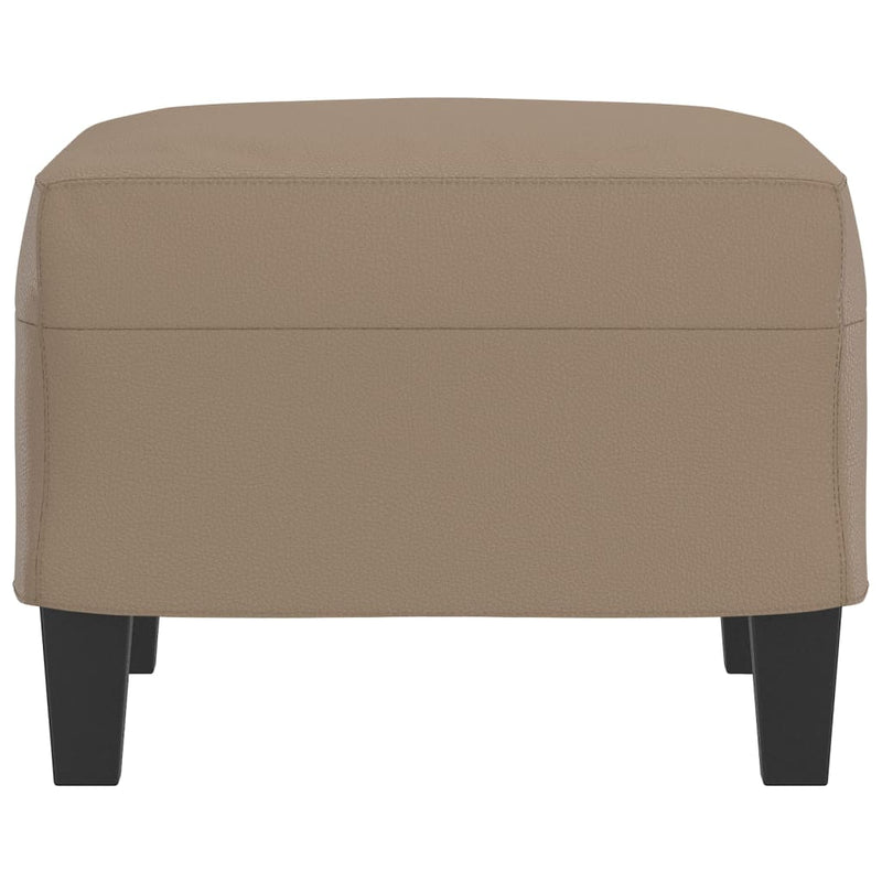 Footstool Cappuccino 60x50x41 cm Faux Leather