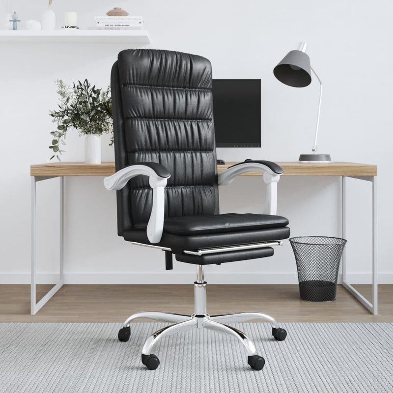 Reclining_Office_Chair_Black_Faux_Leather_IMAGE_1