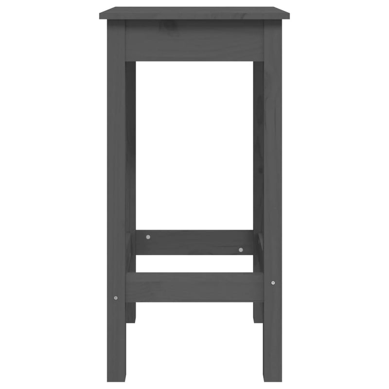 Bar Chairs 2 pcs Grey 40x40x78 cm Solid Wood Pine