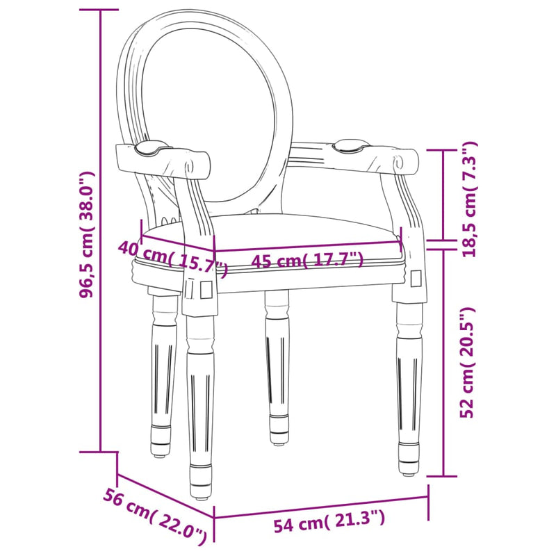 Dining Chair Dark Grey 54x56x96.5 cm Fabric