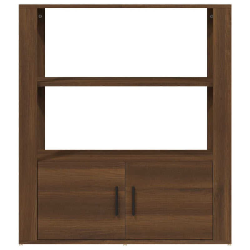 Sideboard Brown Oak 80x30x90 cm Engineered Wood