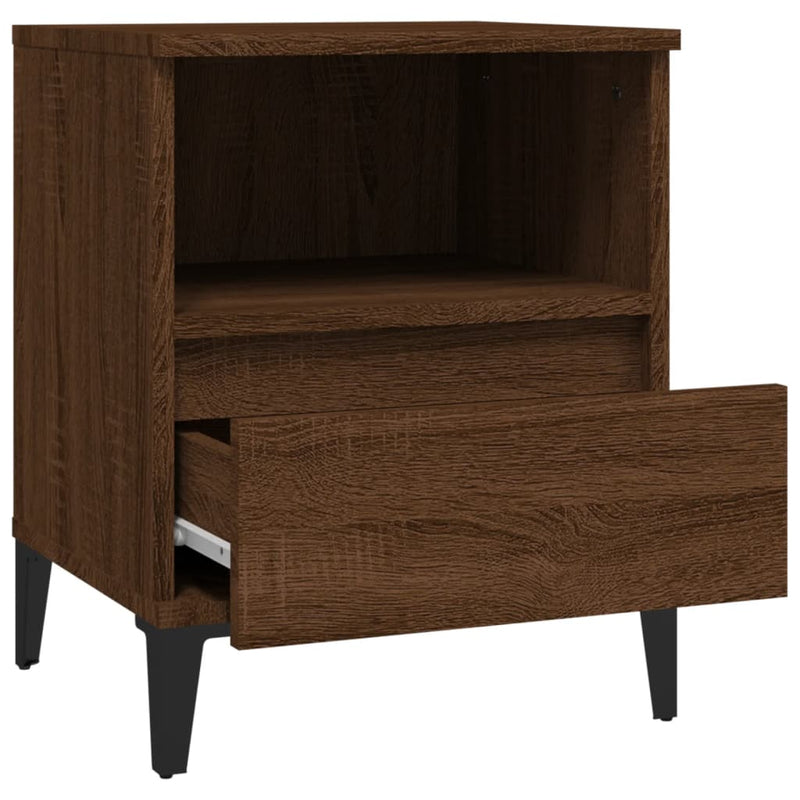 Bedside Cabinets 2 pcs Brown Oak 40x35x50 cm