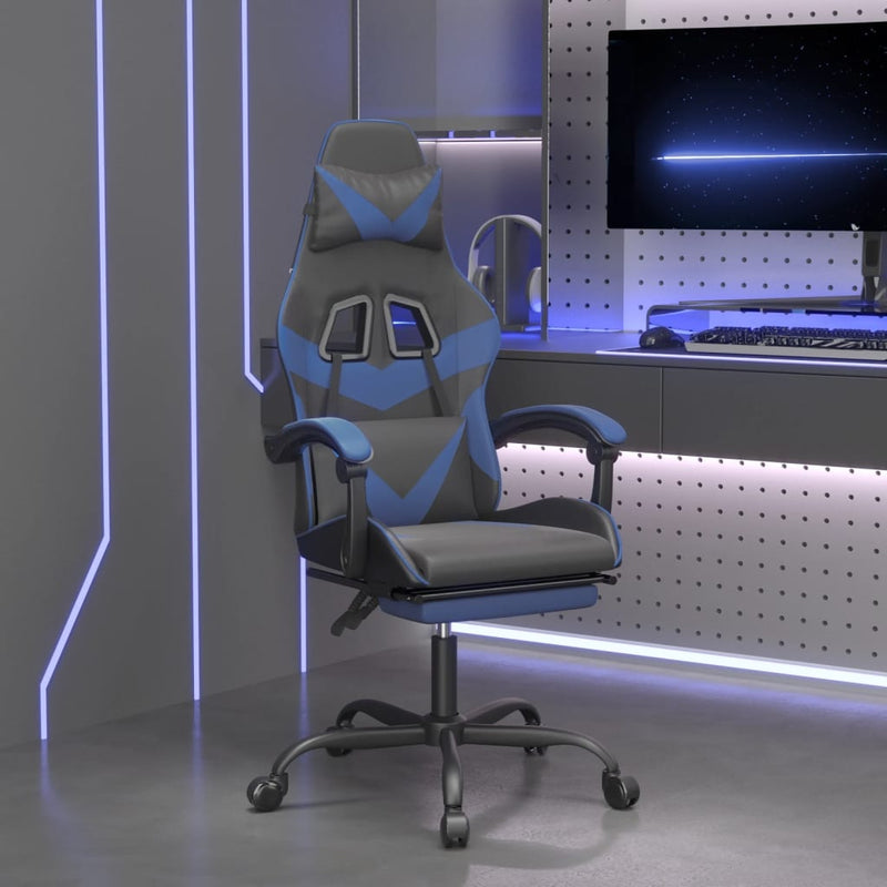 Gaming_Chair_with_Footrest_Black_and_Blue_Faux_Leather_IMAGE_1