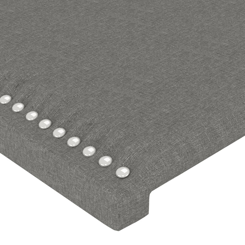 LED Headboard Dark Grey 160x5x78/88 cm Fabric