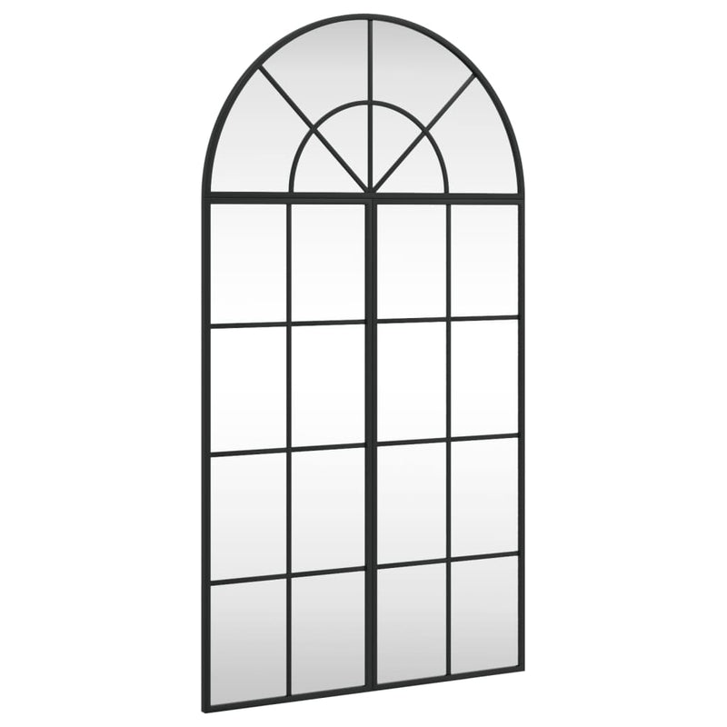 Wall Mirror Black 60x110 cm Arch Iron