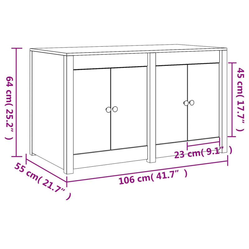 Outdoor Kitchen Cabinet 106x55x64 cm Solid Wood Pine