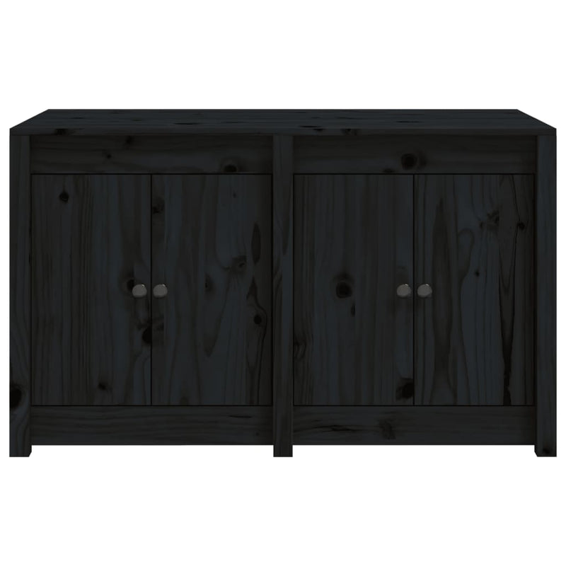 Outdoor Kitchen Cabinet Black 106x55x64 cm Solid Wood Pine