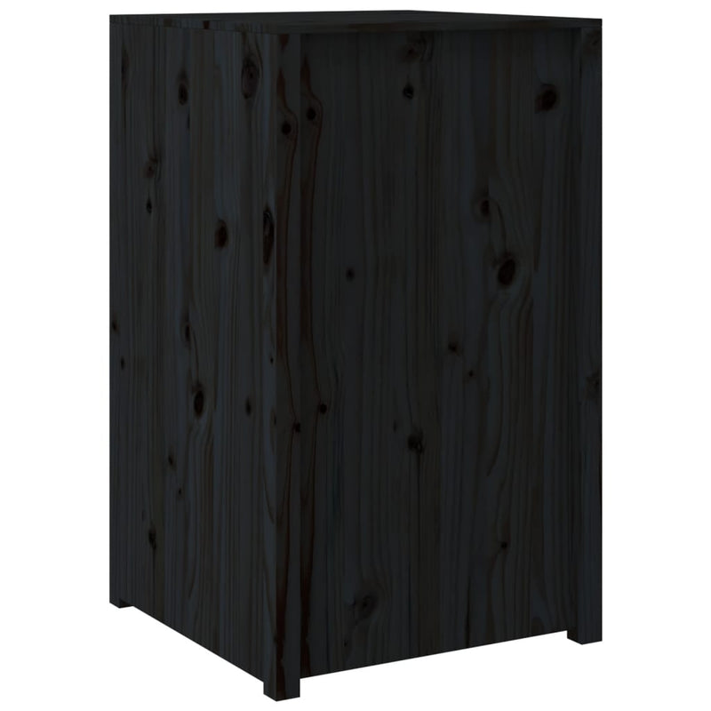 Outdoor Kitchen Cabinet Black 55x55x92 cm Solid Wood Pine