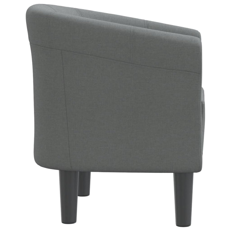 Tub Chair Dark Grey Fabric