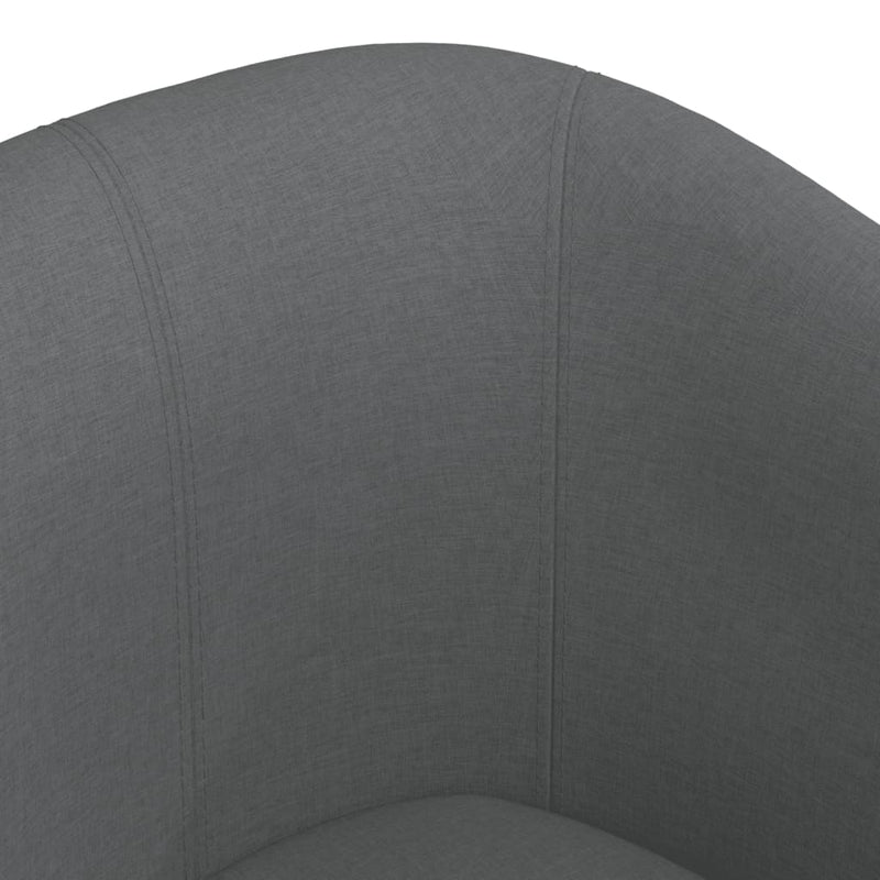 Tub Chair Dark Grey Fabric