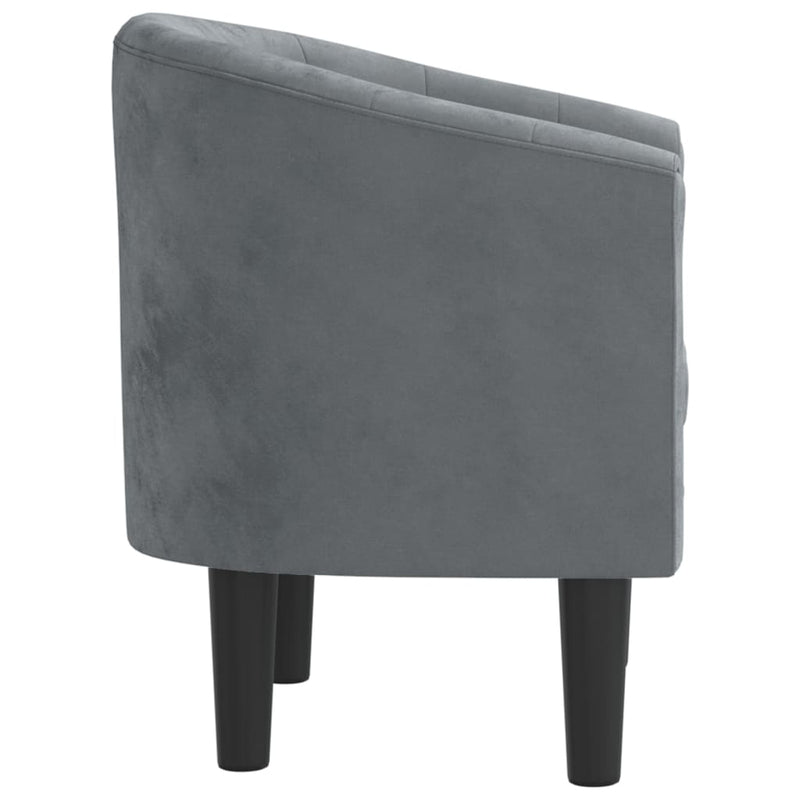 Tub Chair Dark Grey Velvet