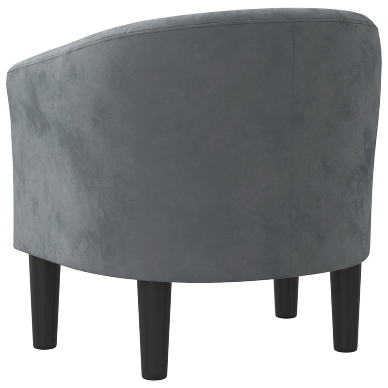 Tub Chair Dark Grey Velvet