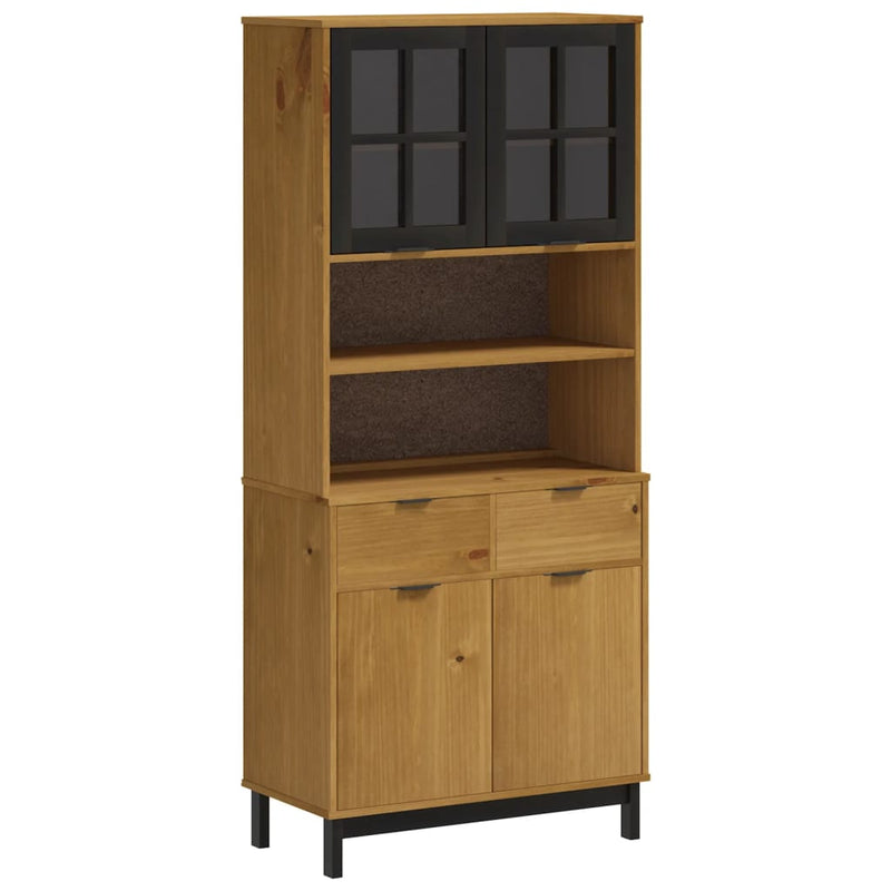 Highboard_with_Glass_Doors_FLAM_80x40x180_cm_Solid_Wood_Pine_IMAGE_2