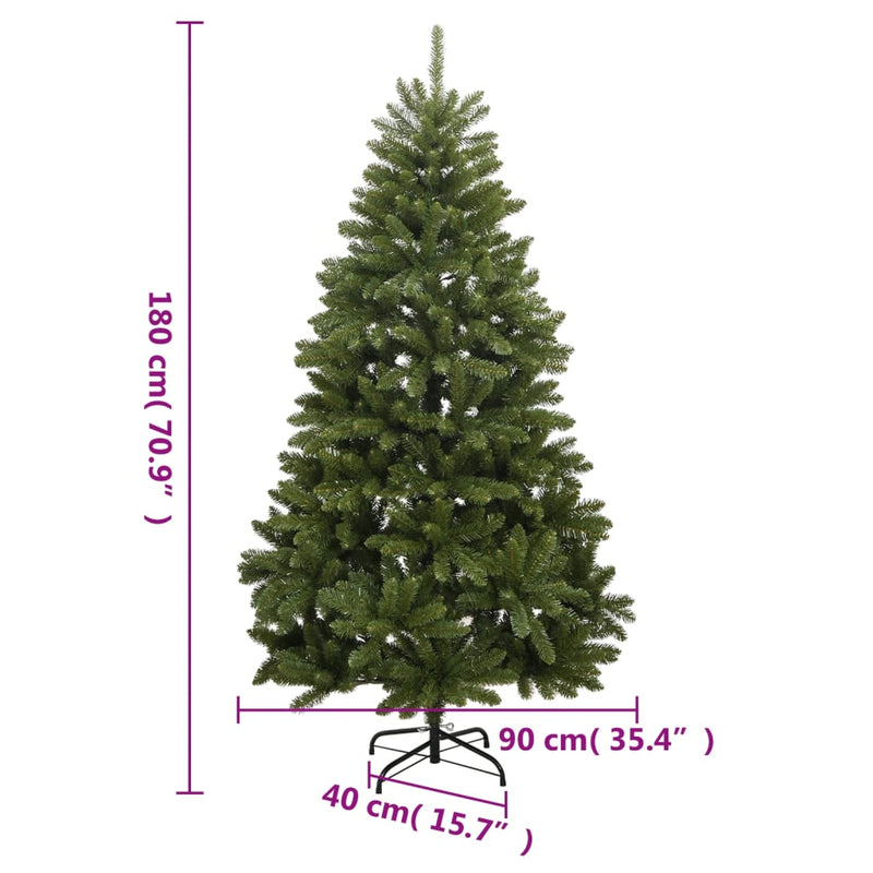 Artificial Hinged Christmas Tree with Stand Green 180 cm