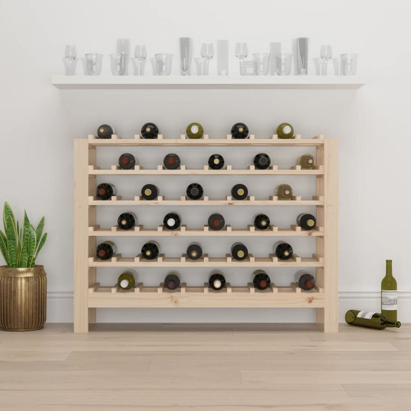 Wine Rack 109.5x30x82 cm Solid Wood Pine