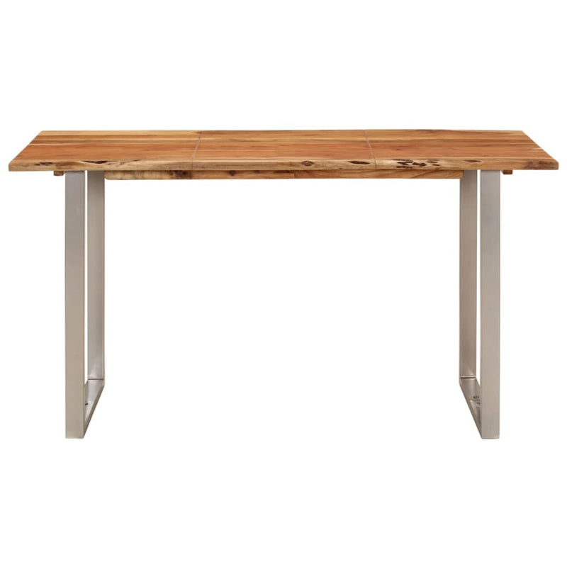 Dining Table 140x70x76 cm Solid Wood Acacia