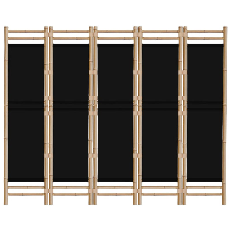Folding_5-Panel_Room_Divider_200_cm_Bamboo_and_Canvas_IMAGE_4_EAN:8720845600686