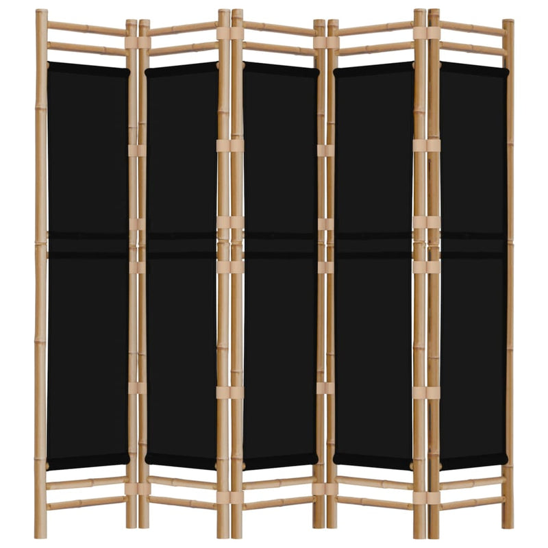 Folding_5-Panel_Room_Divider_200_cm_Bamboo_and_Canvas_IMAGE_5_EAN:8720845600686
