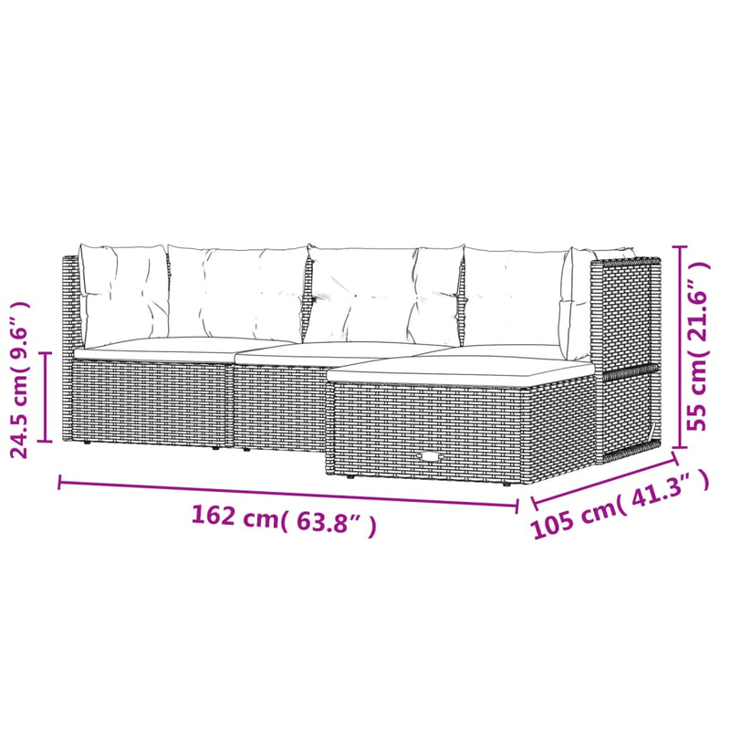 4_Piece_Garden_Lounge_Set_with_Cushions_Grey_Poly_Rattan_IMAGE_8_EAN:8720845648534