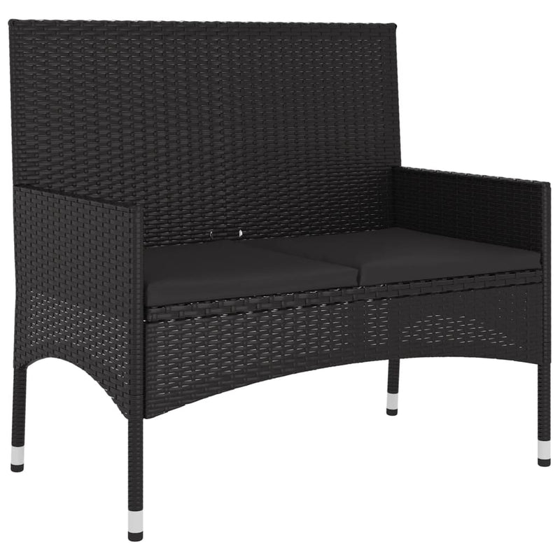 2-Seater_Garden_Bench_with_Cushions_Black_Poly_Rattan_IMAGE_2