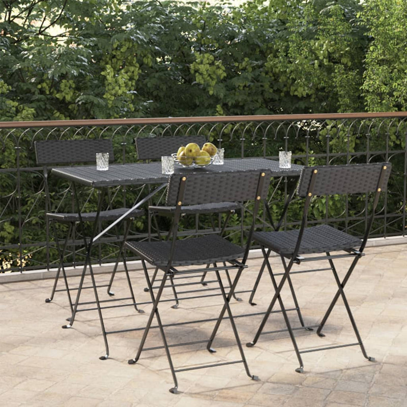 Folding_Bistro_Chairs_4_pcs_Black_Poly_Rattan_and_Steel_IMAGE_1_EAN:8720845666071