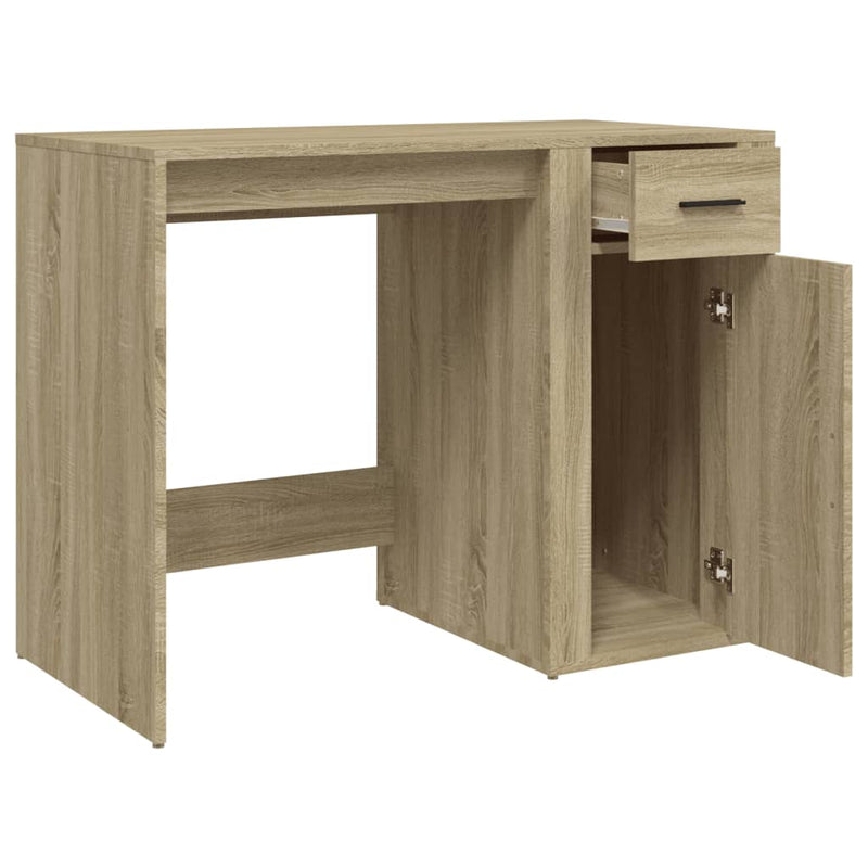 Desk Sonoma Oak 100x49x75 cm Engineered Wood