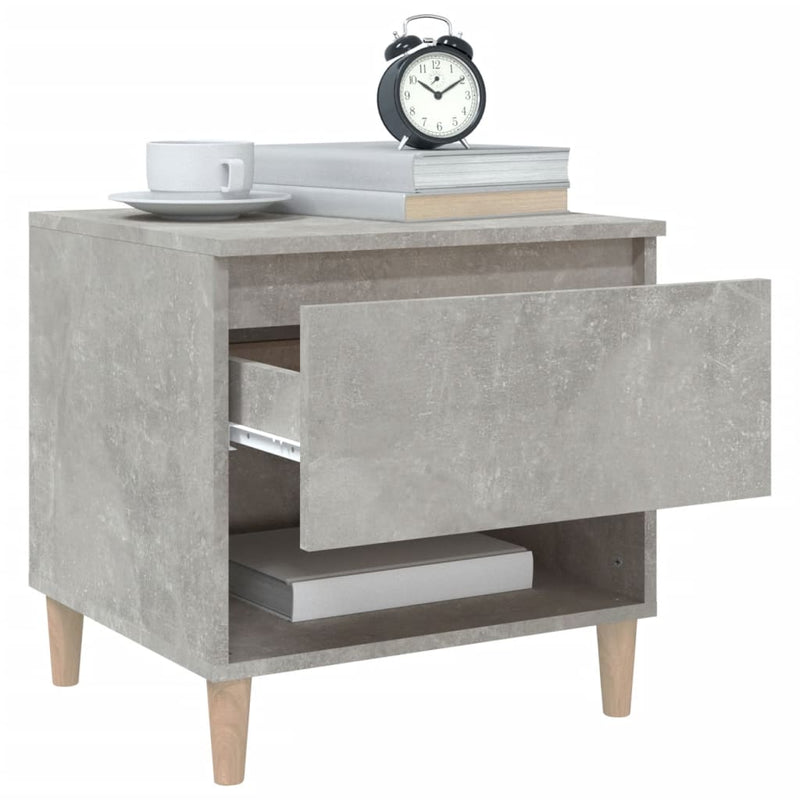 Bedside Tables 2 pcs Concrete Grey 50x46x50 cm Engineered Wood