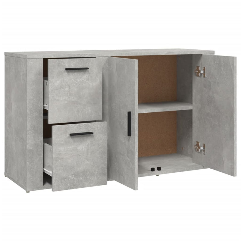 Sideboard Concrete Grey 100x33x59.5 cm Engineered Wood