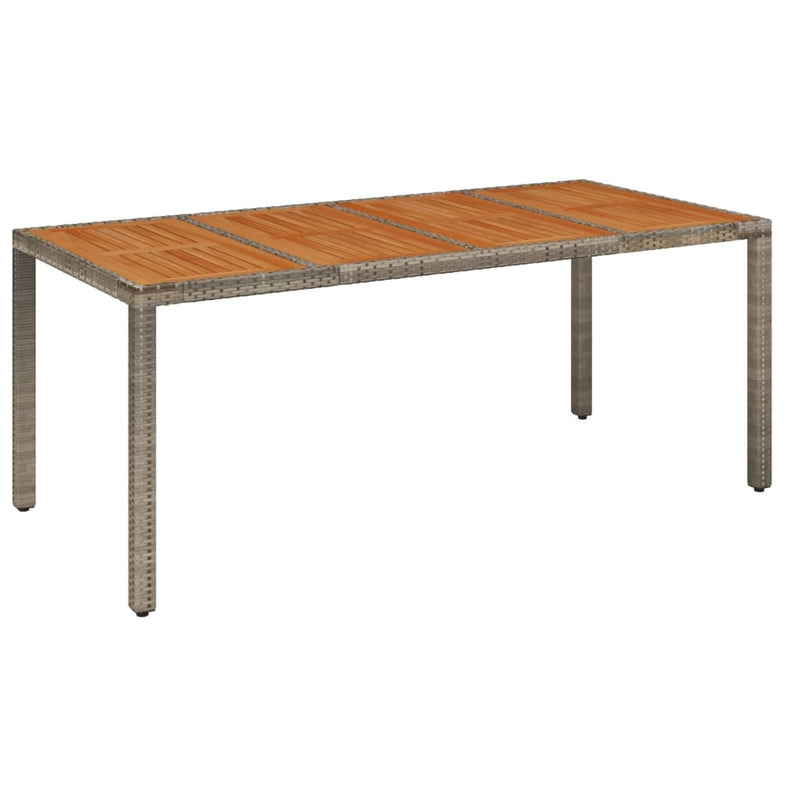 Garden_Table_with_Wooden_Top_Grey_190x90x75_cm_Poly_Rattan_IMAGE_2
