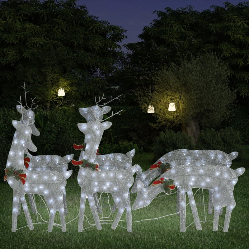Christmas_Reindeers_6_pcs_Silver_Cold_White_Mesh_IMAGE_1_EAN:8720845681661