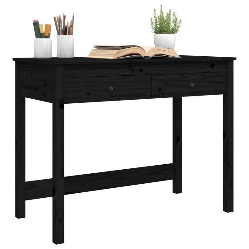 Desk_with_Drawers_Black_100x50x78_cm_Solid_Wood_Pine_IMAGE_4_EAN:8720845683658